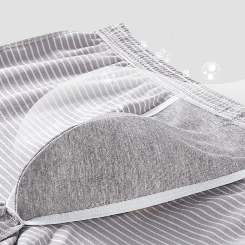 Men's Cotton Striped Boxer Briefs Breathable Comfortable Underwear Casual Home Shorts Aro Pants Men's Clothing - Image 4