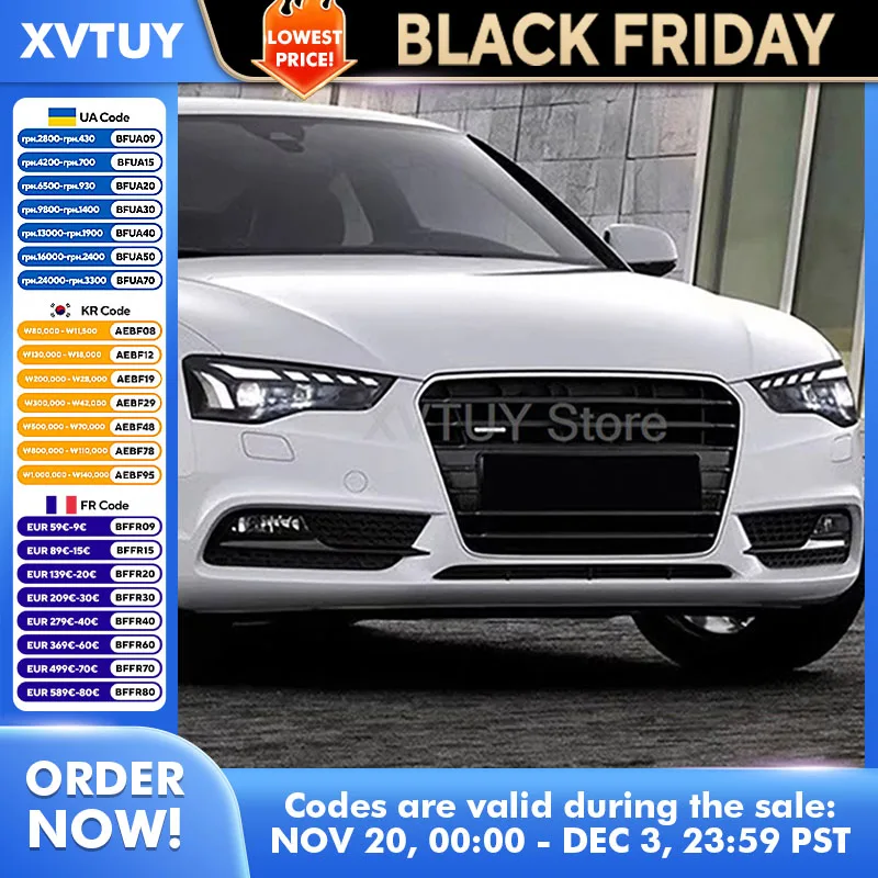 

Автомобильный светильник, светодиодные фары, линзы проектора для Audi A5 2012-2016, высококачественные аксессуары для системы освещения автомобиля, автофара в сборе