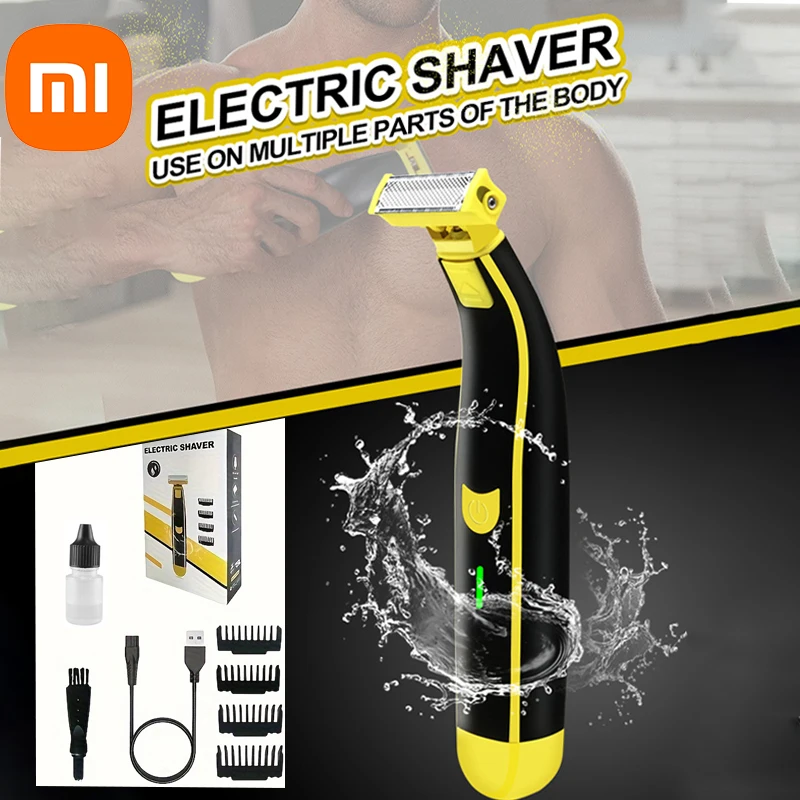 Xiaomi Electric Shaver Full Body Washed Wet And Dry Shaver Rechargeable USB T Shaped Portable Full Body Trimmer for Men & Women