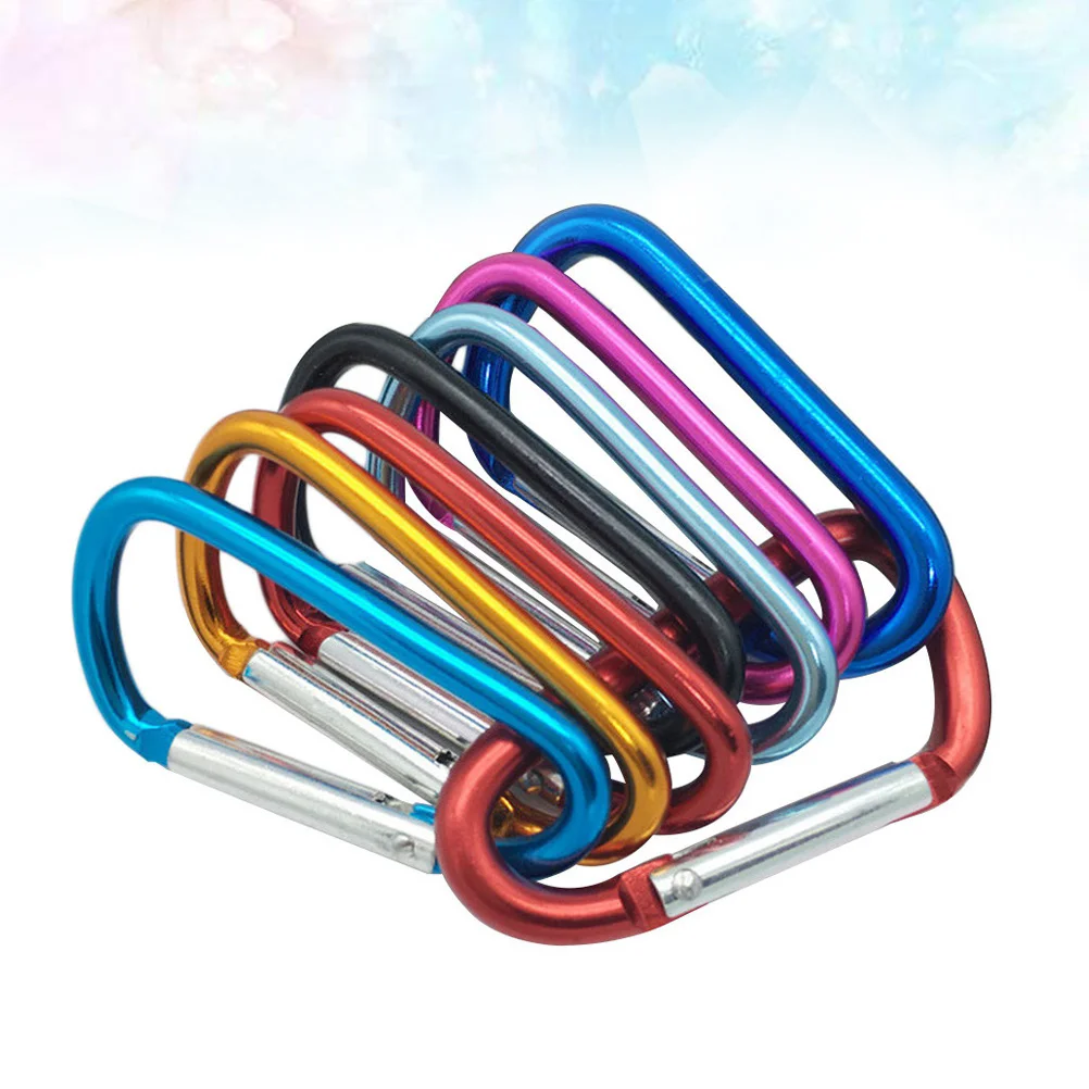 

10 PCS D-Shaped Aluminum Alloy Carabiner Heavy Duty Lightweight Carabiner Self Locking Snap Keychain for Outdoor Camping Climbin