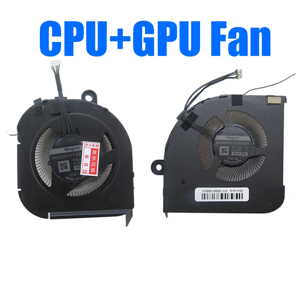 For Lenovo For ThinkPad P17 Gen 2 20YU 20YV MG75091V1-C010-S9A MG75091V1-C020-S9A For SUNON Manufacturers DC12V Laptop Fan