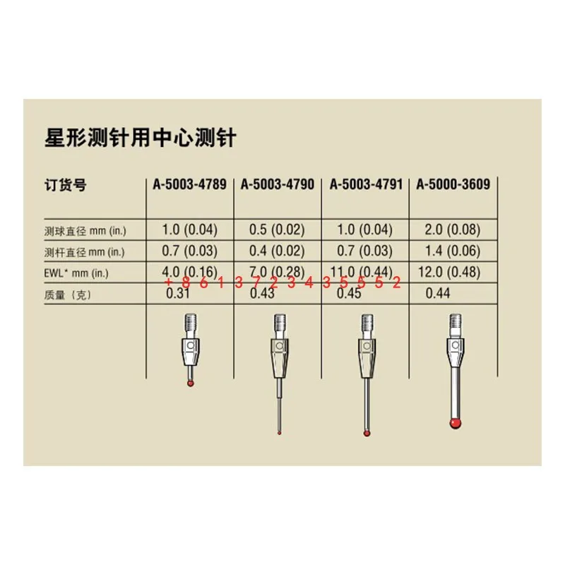 Star measuring needle center A-5003-4789 A-5003-4790 A-5003-3609 A-5003-4791