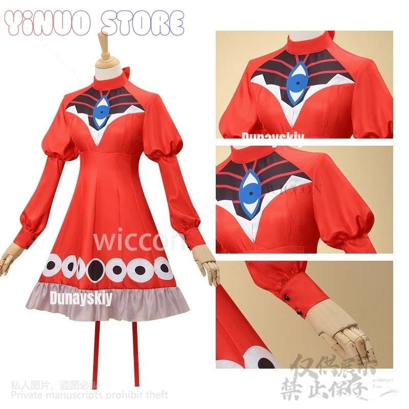 Anime-Spielprojekt Sekai Cosplay Mikuu r-906 Nouveau Kostüm Red Devil's Eye Lolita Kleid Horror Perücken für Jirai Kei Girls Maga Mw