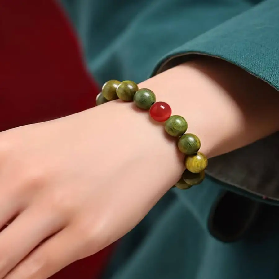 Handmade guajacwood beads bracelet,men's cuff button bracelet,Ramadan prayer bead,women's meditation,holiday gift,daily wear