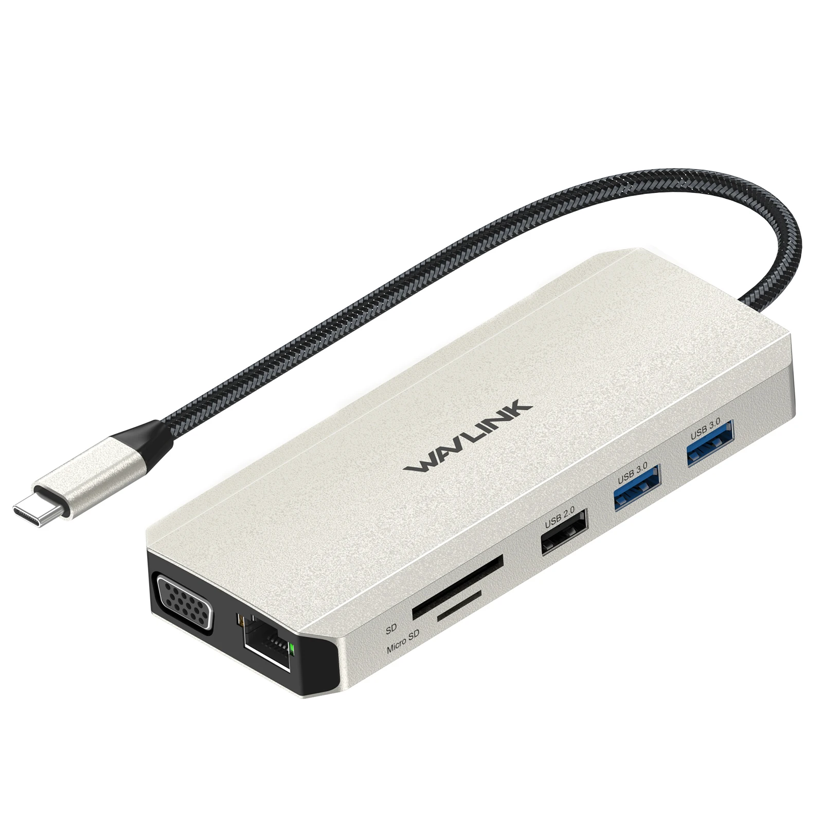 WAVLINK USB C 12-in-1 Hub/ Docking Station,  Triple Display Type-C Adapter with 2x 4K HDMI and 1x 2K VGA Port, 85W Laptop Charging, Ethernet, MicroSD and SD Card Reader, 3.5mm Audio Jack and 2 USB 3.0 & 2 USB2.0 Ports, for Windows/Mac and more
