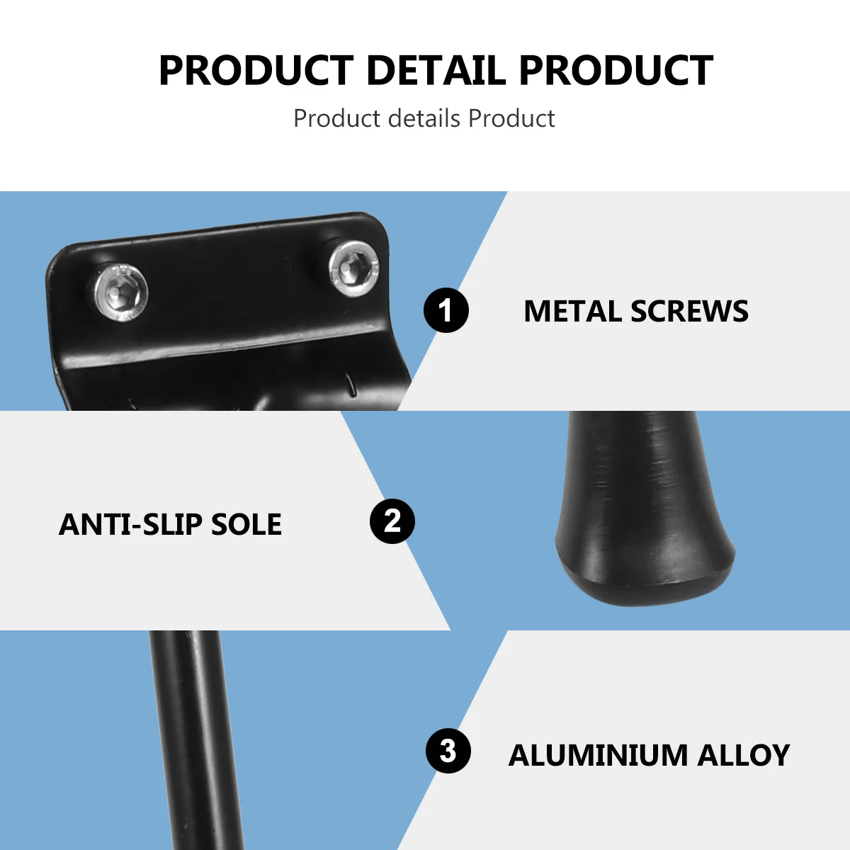 

Dual Hole Bike Kickstand Aluminum Alloy Mtb Mountain Bicycle Stand Rear Side Support Stable Anti-Slip for Road Folding Kids