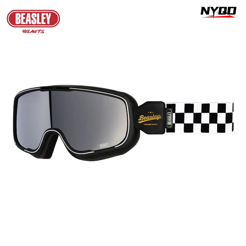BEASLEY Vintage Helmet Motorcycle Goggle 4 Seasons Windshield Motorcycle Riding Sandproof Glasses