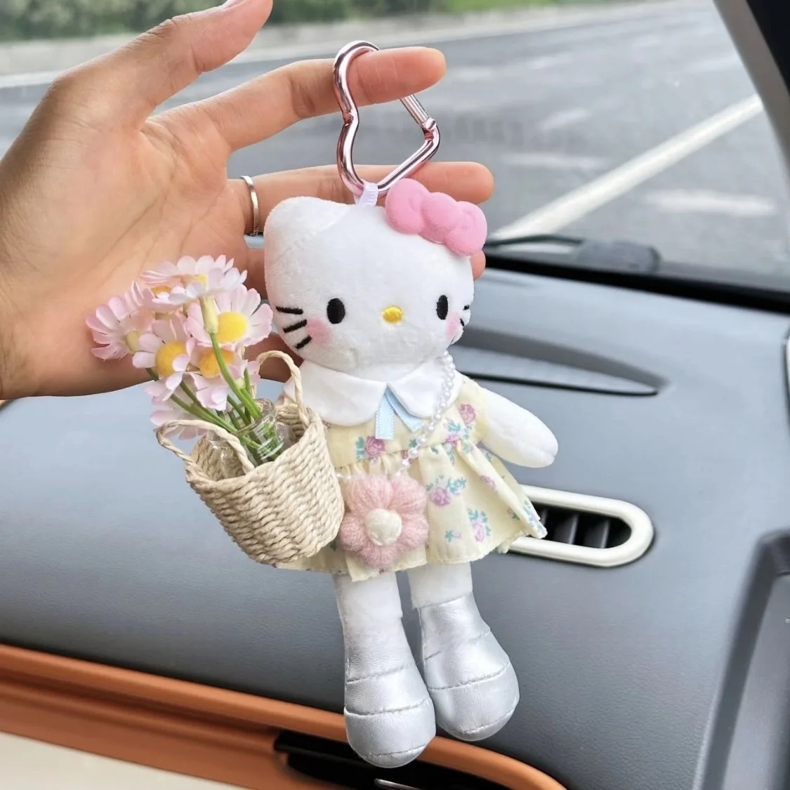 

Юбка Hello Kitty, платье, плюшевая кукла, брелок, полипропилен, хлопковый наполнитель, кавайная школьная сумка, кулон, милая девушка, подарок в форме сердца