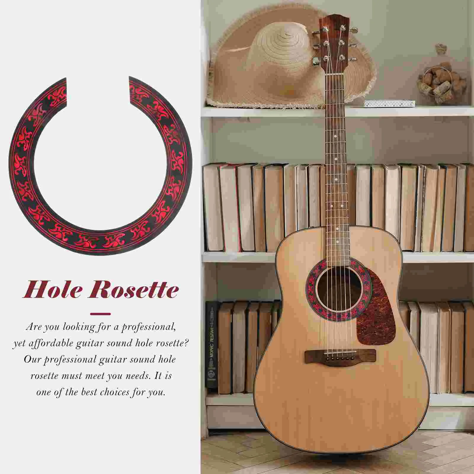 PVC Sound Hole Rosette Decal Sticker for Classical Acoustic Guitar Part PVC Sound Hole Sticker PVC Sound Hole Rosette