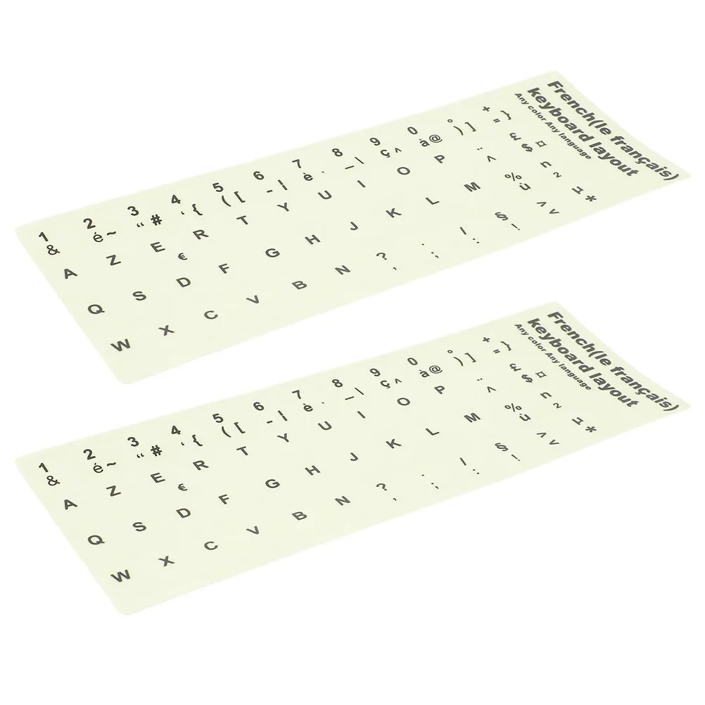 

2PCS Stickers Durable Keyboard Decals for Laptop Desktop Notebook Key Covers Waterproof PVC Membrane
