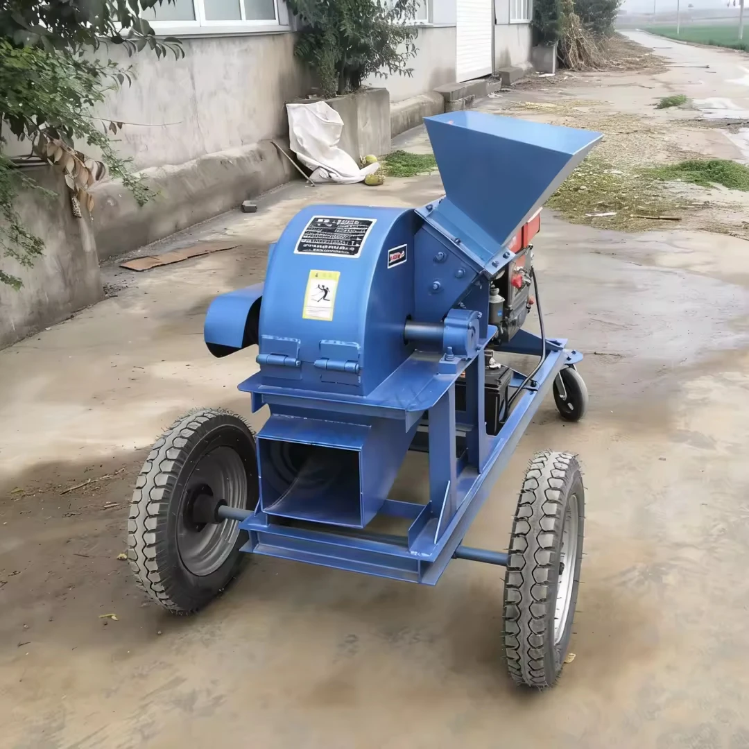 #Portable Diesel Wood Crusher Chipper Machine CE Certified High Productivity 2T/H 12cm Max Diameter for Wood Sawdust