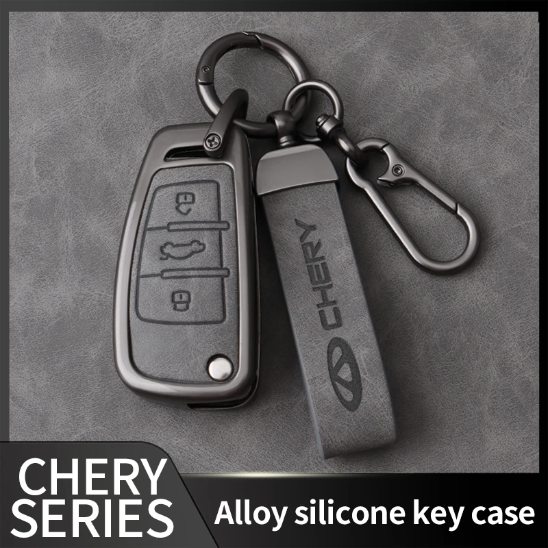 Leder-Autoschlüsselhülle für Chery ARRIZO7 E3 E5 A3 A5 Tiggo 2 3 5 3X Fulwin2 Eastar – Schutz und Zubehör – Detail 6