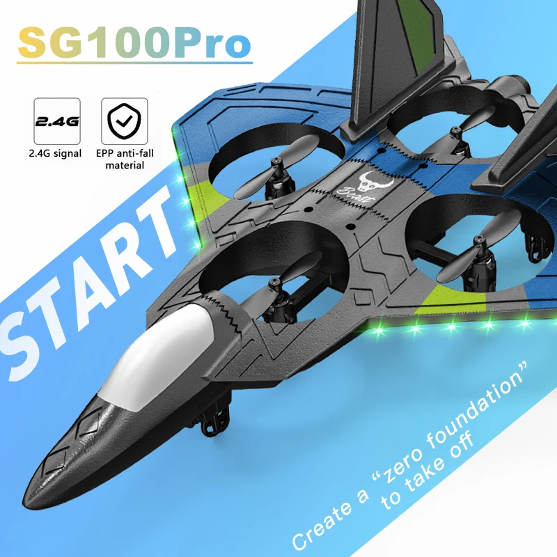 SG100PRO RC Fighter Plane 2.4G RC Glider EPP Anti Wear Foam 4CH Fixed Wingspan Airplane Plane Prezent Zabawki Prezenty dla dzieci