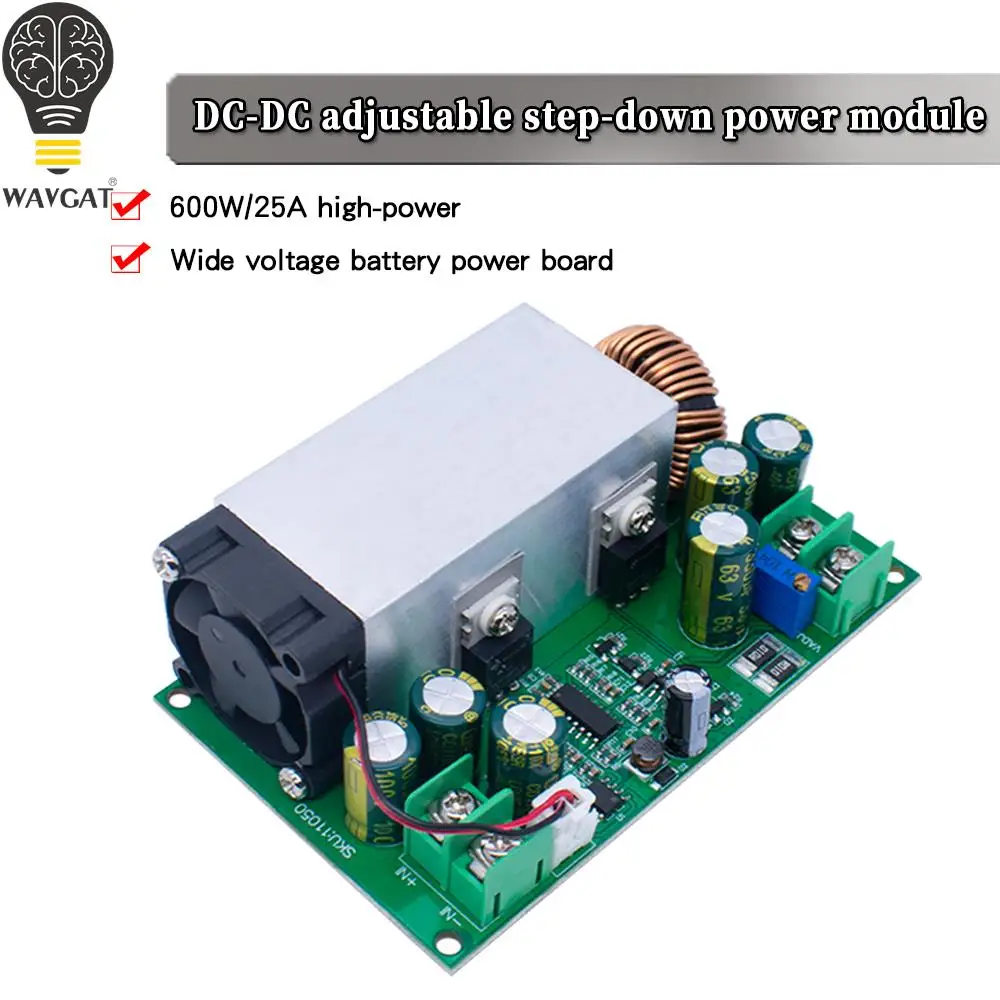 DC 12-75V to 2.5-60V DC-DC Buck Converter 600W Buck Regulator Constant Voltage Constant Current Adjustable Power Supply Module