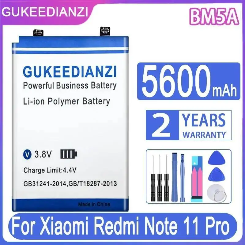

Premium Replacement BM5A 5600Mah Mobile Phone Battery For Xiaomi Redmi Note 11 Pro 11Pro