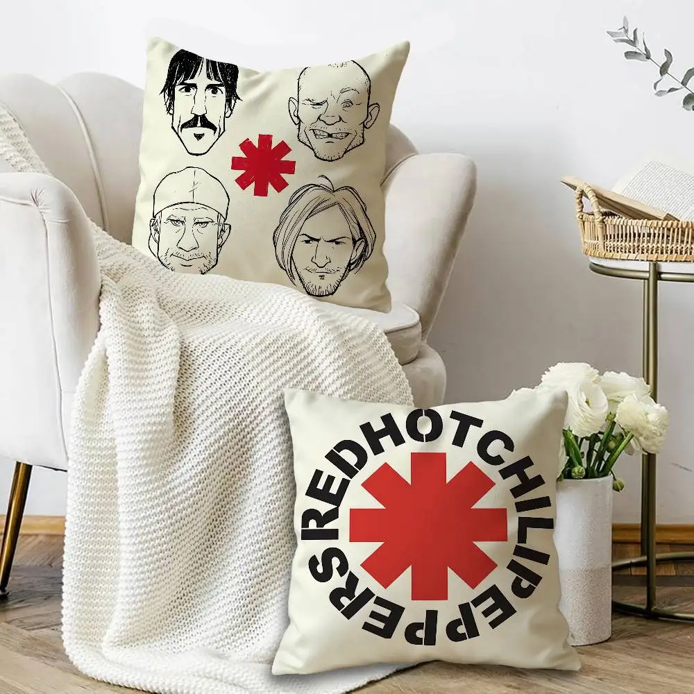 Band Red Hot Chili Peppers Pillow Covers Cartoon Sofa Decorative Home Double-sided Printing Short Plush Cute Cushion Cover