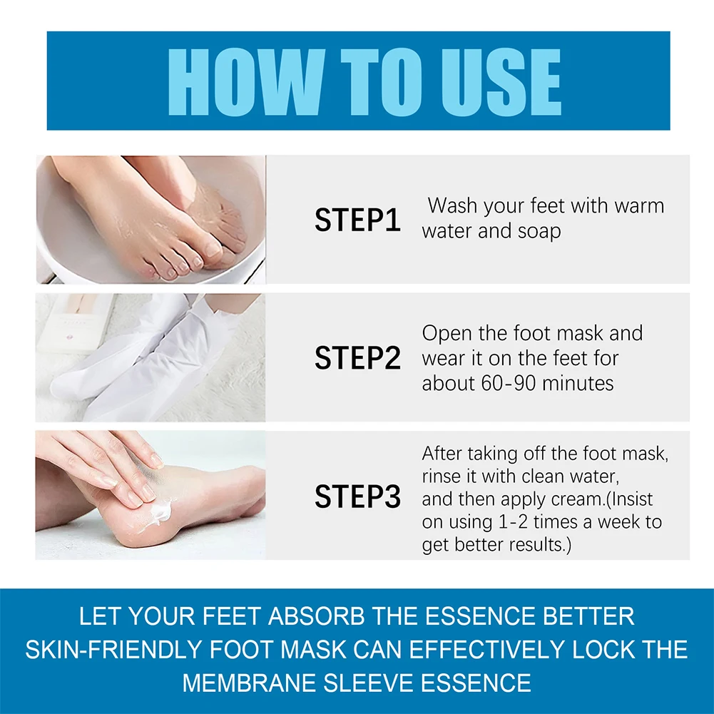 1 Pair Skin Exfoliating Mask Feet Care Exfoliating Callus Booties Nourish Smooth Moisturizing for Dry Cracked Feet