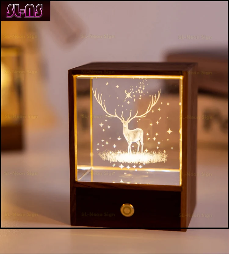 Luz nocturna de regalo para niños, luces de noche de carga, decoración de habitación, principito, rosa, lámpara DIY, dormitorio, Año Nuevo, Material