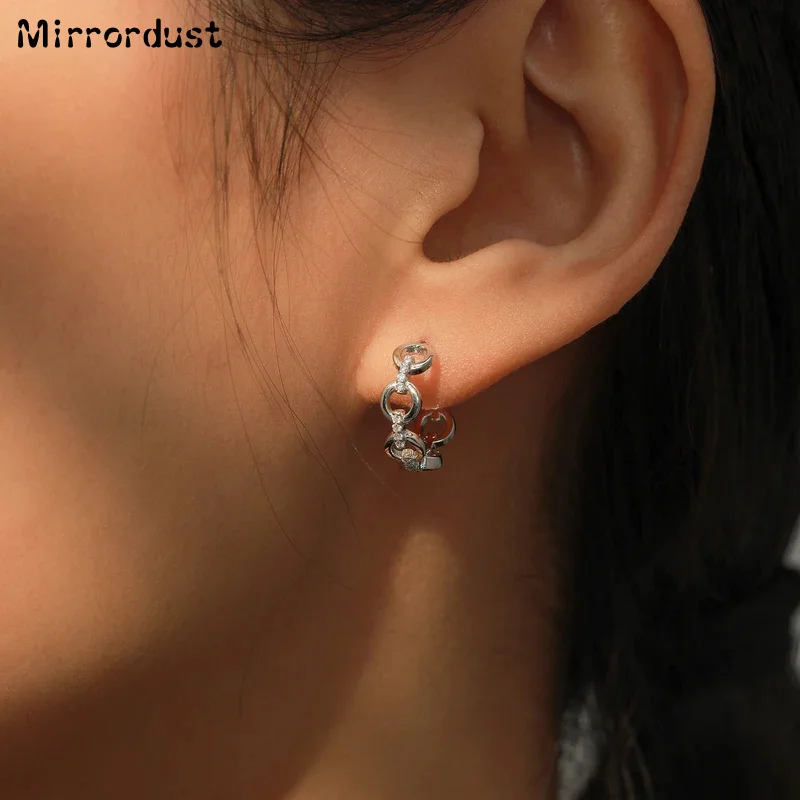 

Модные серьги-кольца из стерлингового серебра 925 пробы с круглым цирконием, серьги-кольца для женщин, свадебные, помолвочные, изысканные женские украшения