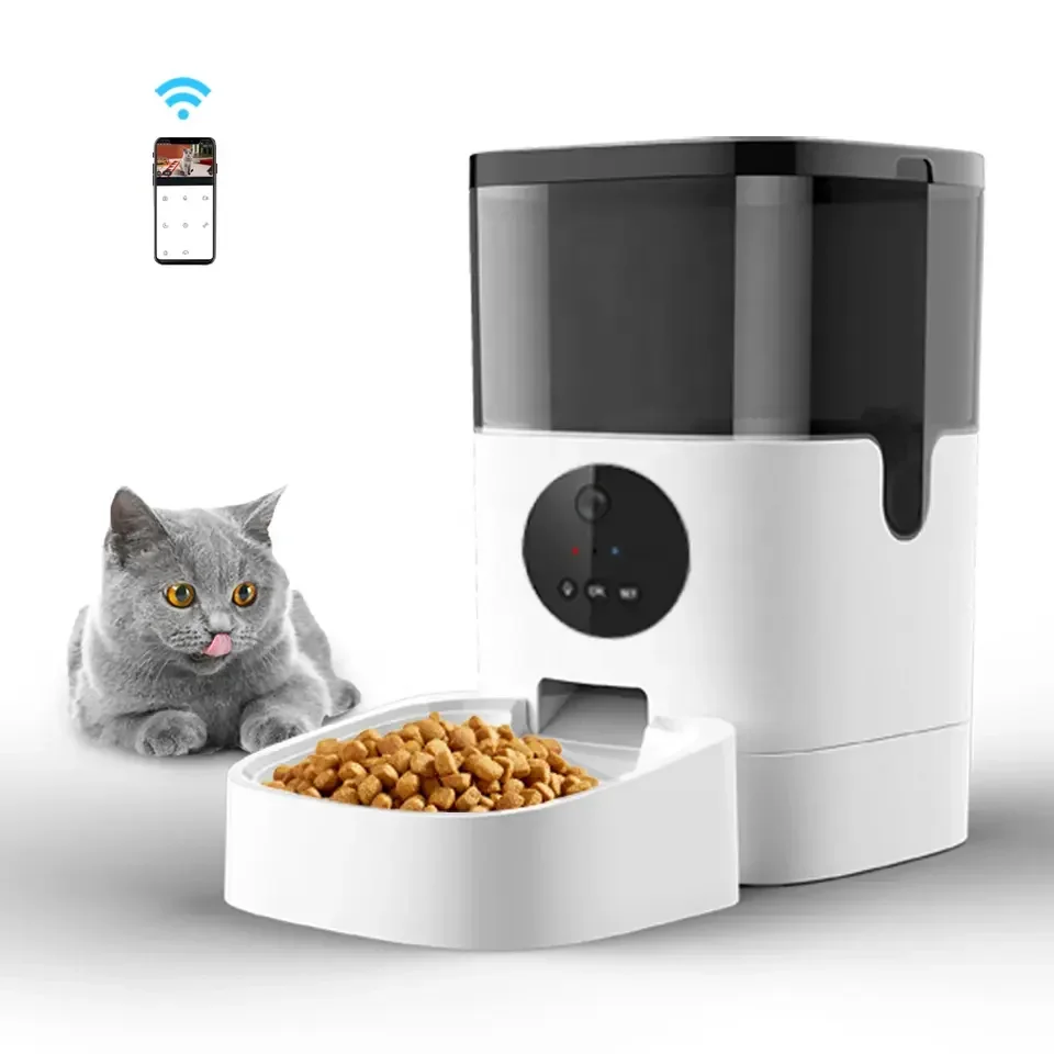 Wifi  Auto Smart Pet Feeder Phone App Control Tuya Smart Automatic Pet Feeder With  For Dogs Cats