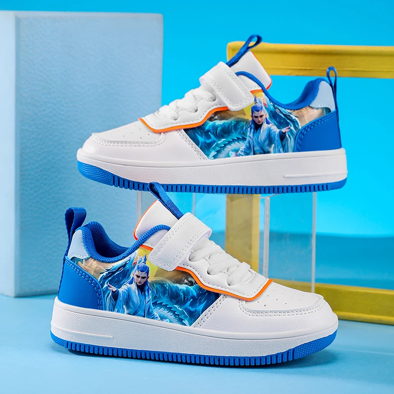 

Детская прогулочная обувь, осенние новые кожаные дышащие модные теннисные туфли на плоской подошве для мальчиков, повседневные модные кроссовки для детей