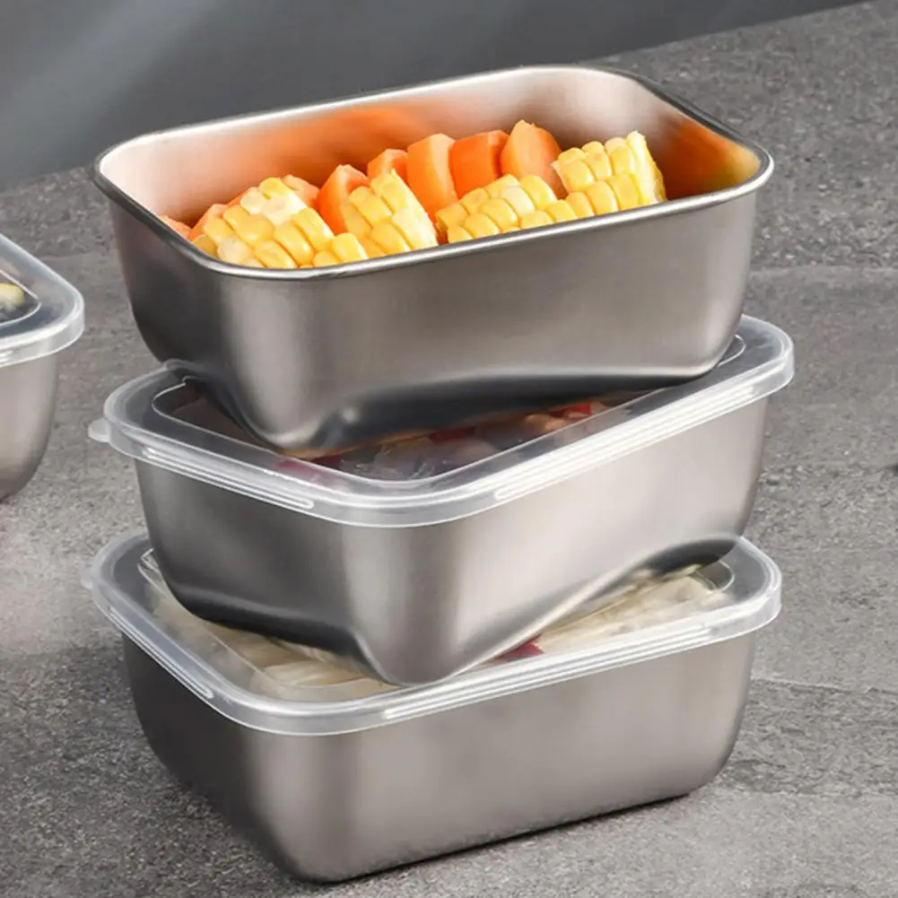 

Lunch Box for Children Adults,Stainless Steel Leak-Proof Food Containers,Microwave Safe Stackable Snack Box Meal Prep Container