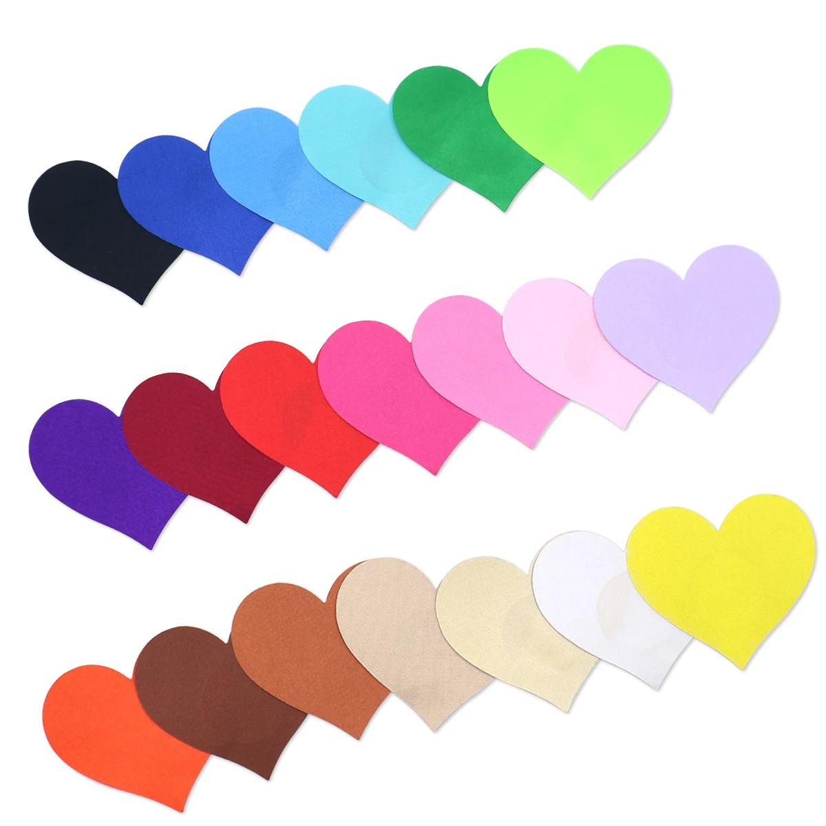 

2Pairs Sexy KISSME Breast Patch Satin Red Heart-Shaped Breathable Disposable Luminous Nipples Cover Sexy Tоy For Women Wholesale