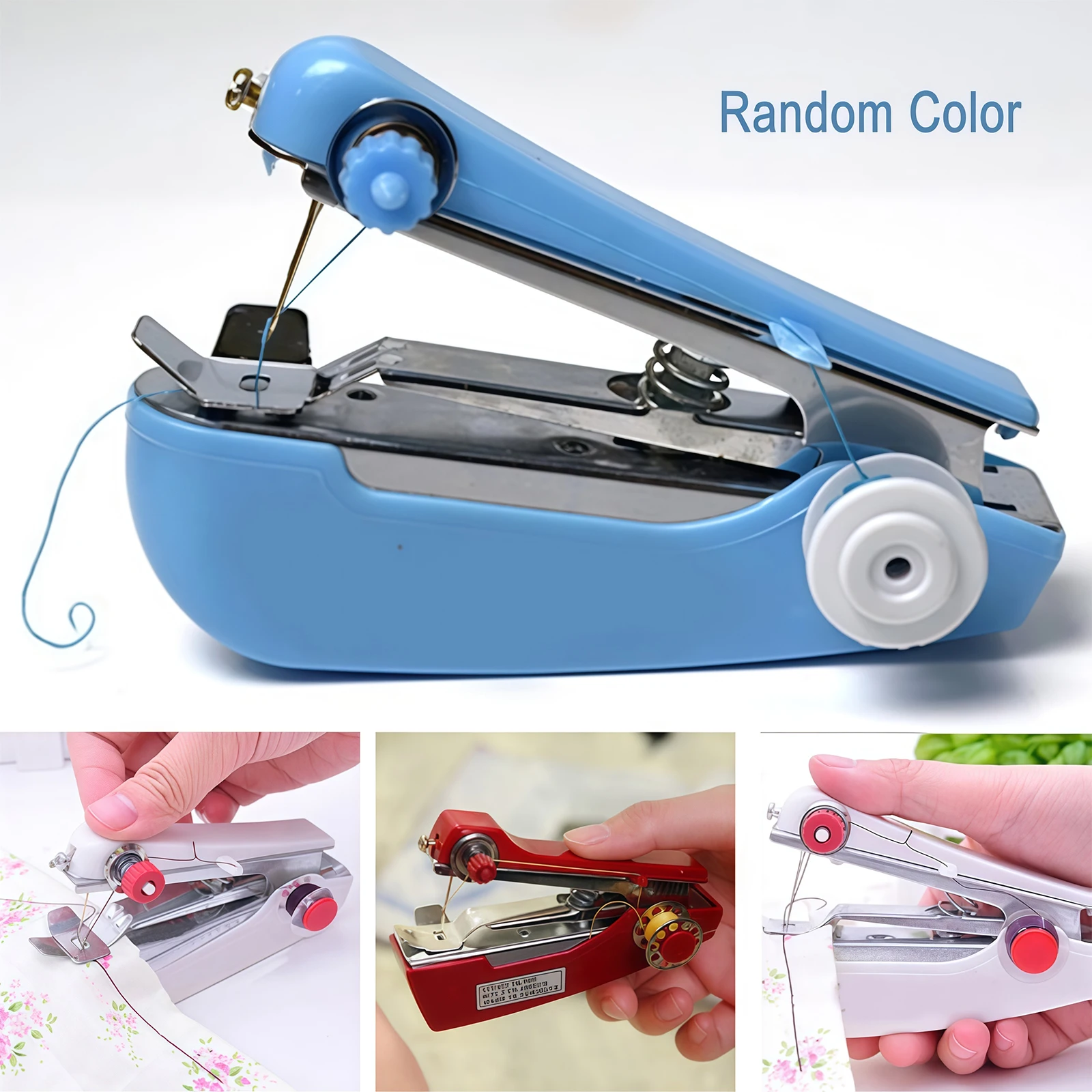 Handheld Portable Mini Manual Sewing Machine for Home Use Handheld Pocket-Sized Outdoor Travel Sewing Machine