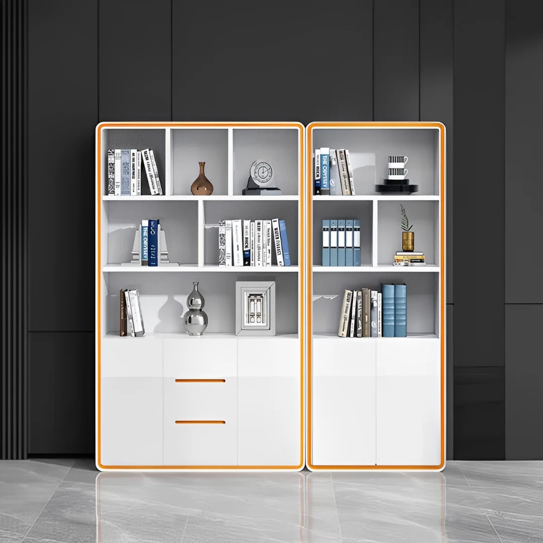 Floor-to-ceiling paint baking file cabinet Modern simple office background Savings cabinet Floor-to-ceiling fashion paint baking