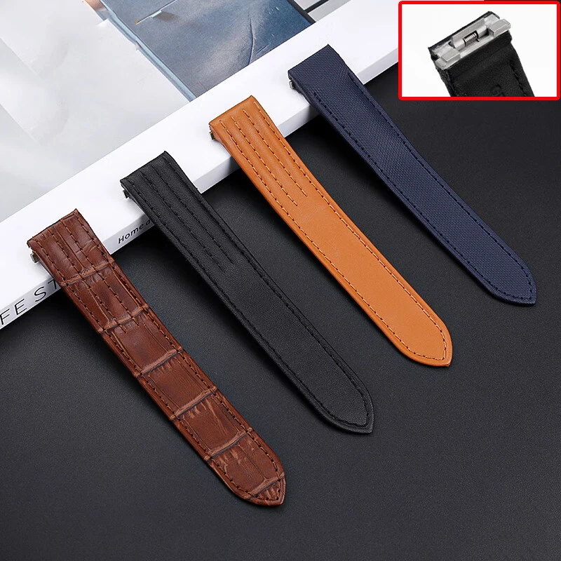 19mm Special Quick-Release Interface strap For Cartier Roadster Series W6206018 Men Lea-ther Folding Buckle Watch Band bracelet