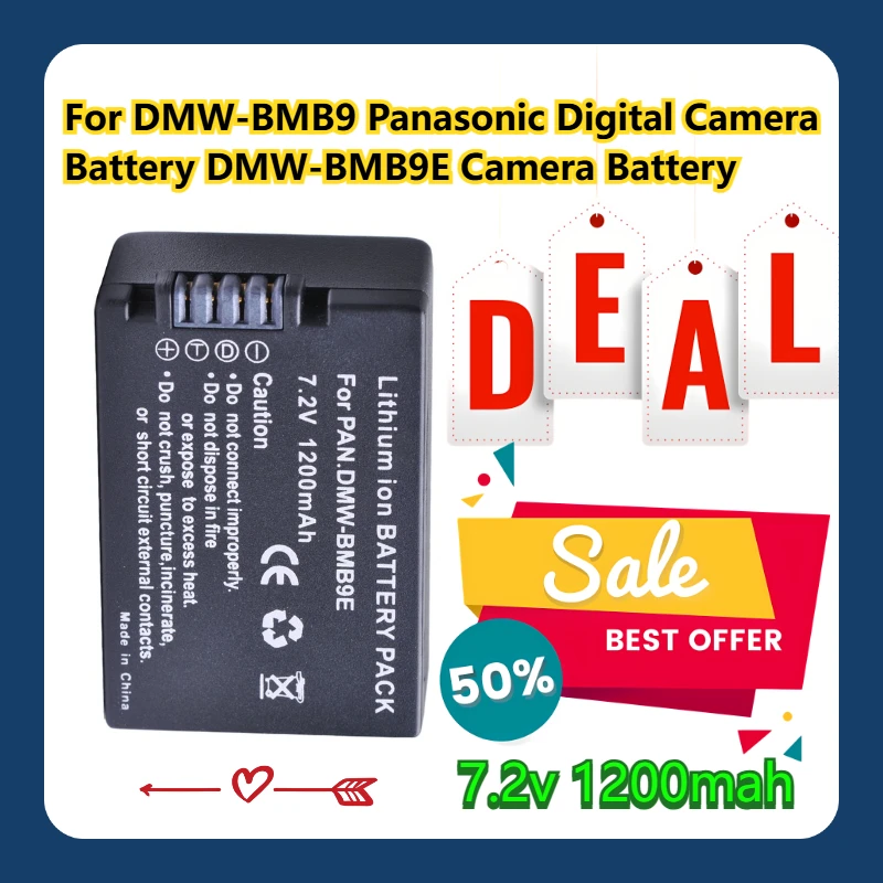 

For DMW-BMB9 Panasonic Digital Camera Battery DMW-BMB9E Camera Battery