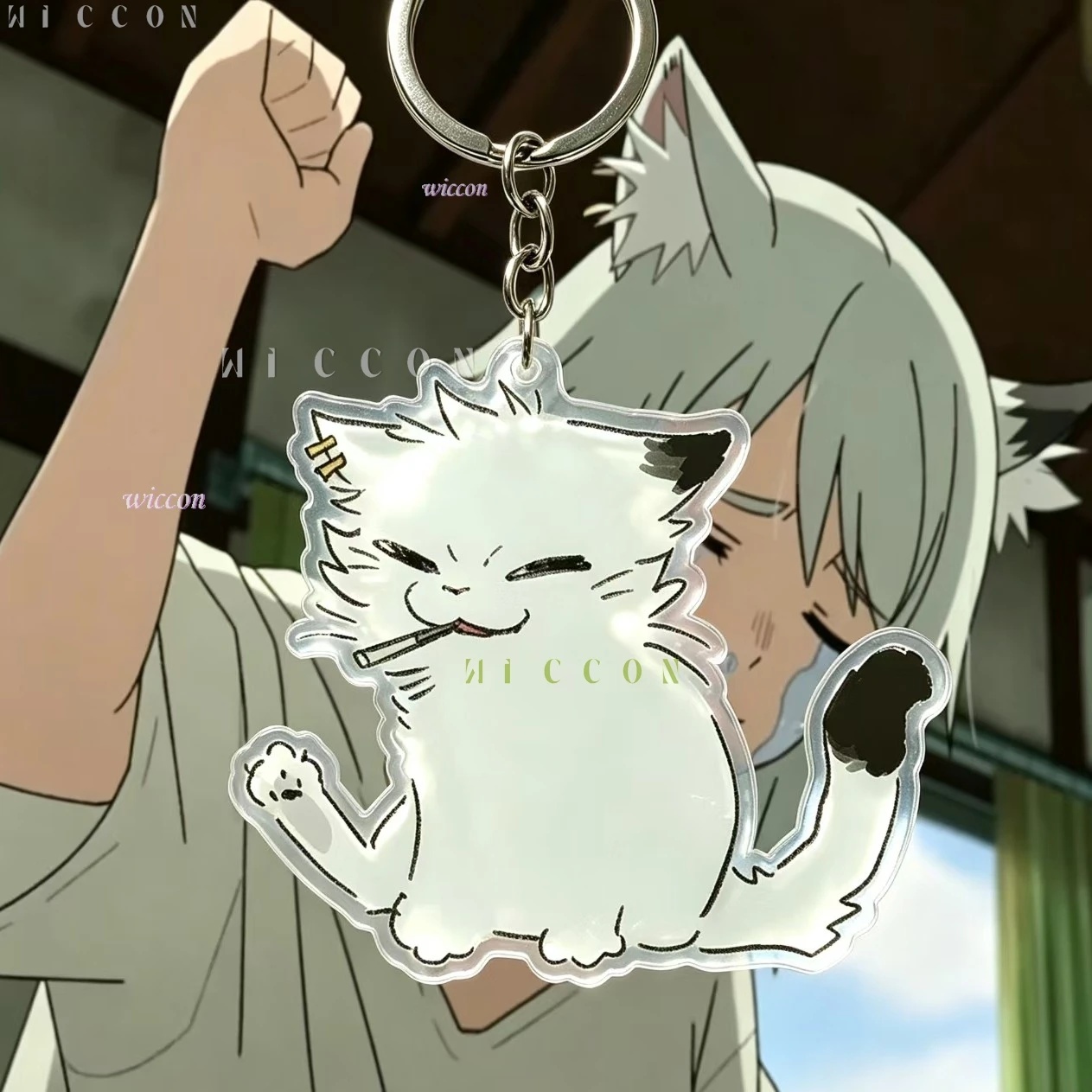 Women'S Accessories Handbags - Portachiavi Gatto Chainsmoker Yaniko Satou Manga