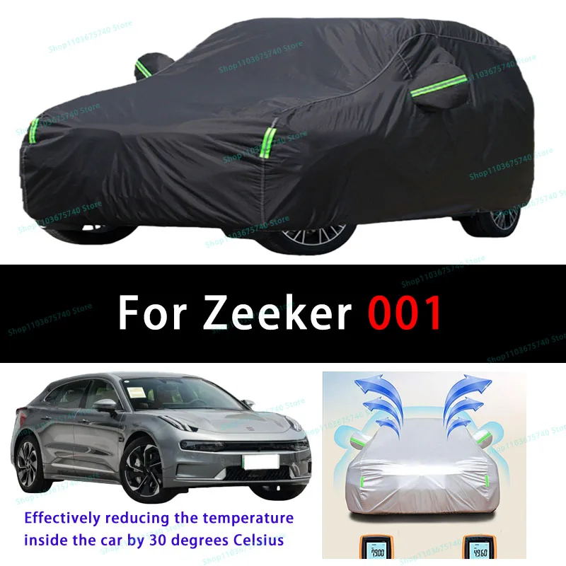 For Zeeker 001 Summer Full Car Covers Outdoor Sun uv Protection Dust Cooling Protective Auto Protective Cover