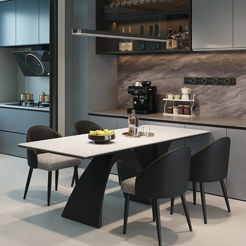 Kitchen Coffee Dining Table Chairs Modern Luxury Nordic Center Marble Dining Table Designer Lounge Muebles Commercial Furniture