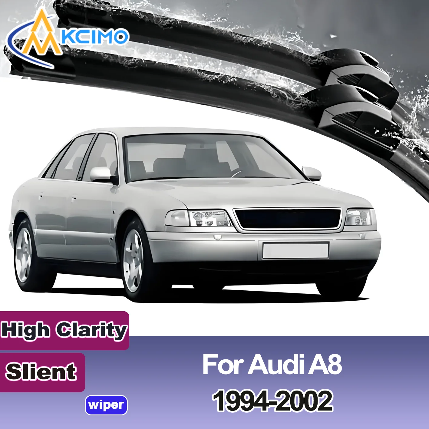 

KCIMO 2PCS New Front Windshield Wiper Blade for Audi A8 D2/4D 1994-2002 S8 Front Windshield Auto Wipers Blade Accessories 2002