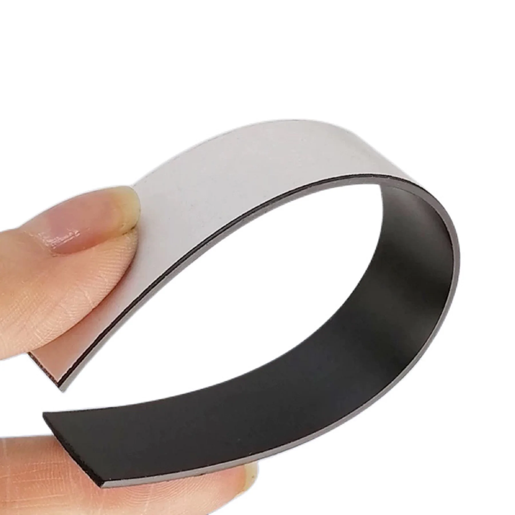 1Meter Self Adhesive Magnetic Tape Rubber Magnet Tape Strong Flexible Magnet Stripe for Refrigerator Photo Posters 39.37inch