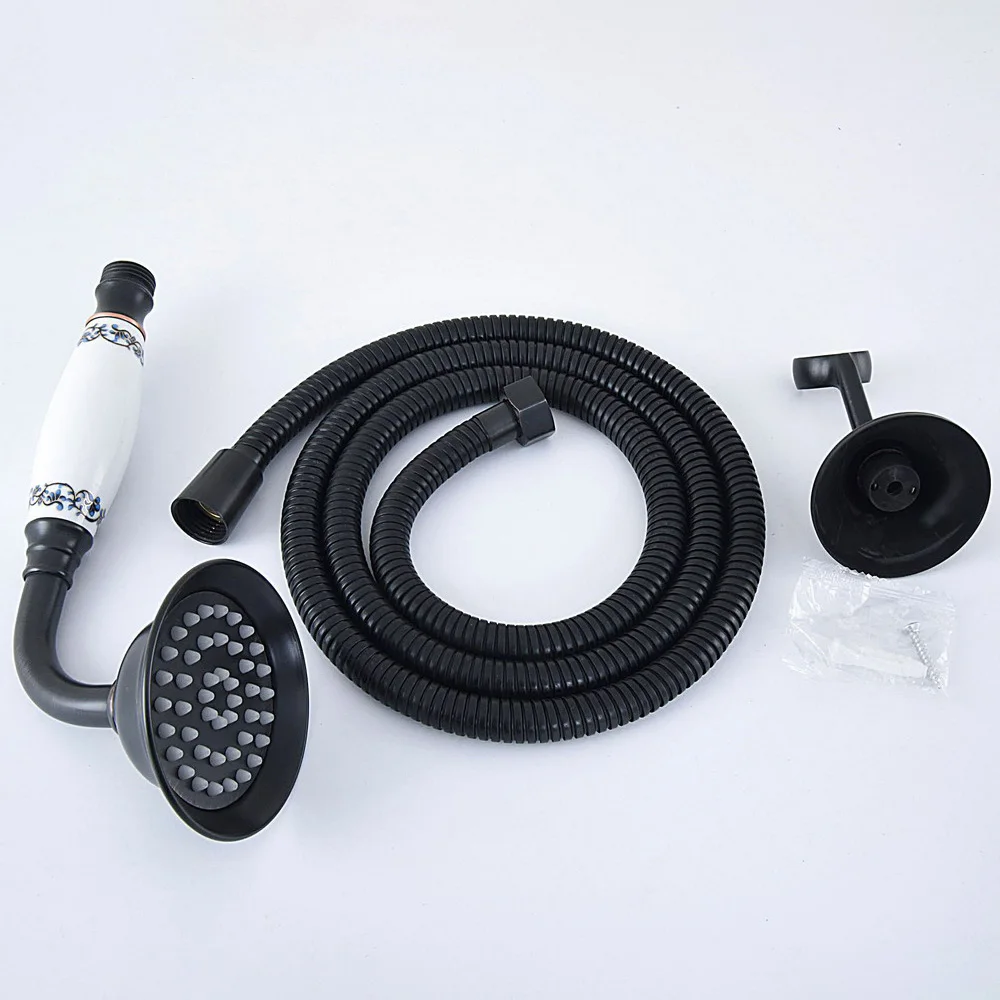 น้ำมัน Rubbed Bronze ห้องน้ำเซรามิคโทรศัพท์สไตล์ Hand Held Shower Head & 1.5 เมตรสายฝักบัวผู้ถือ Nhh075