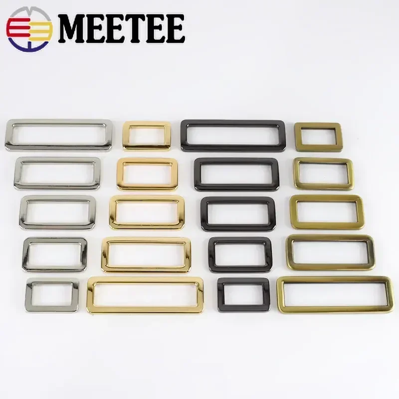 10Pcs Purse Bag Ring for Strap Webbing Belt Metal Buckles Loop Backpack Square D Rings Buckle Clasp DIY Leather Craft Repair