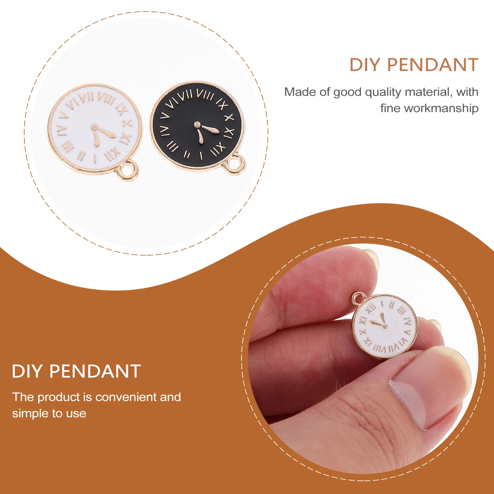 

20 Pcs Alloy Clock Design Clock Design Pendant Pendant DIY Jewelry Accessories Watch Beads Earrings Bracelet Keychain Making