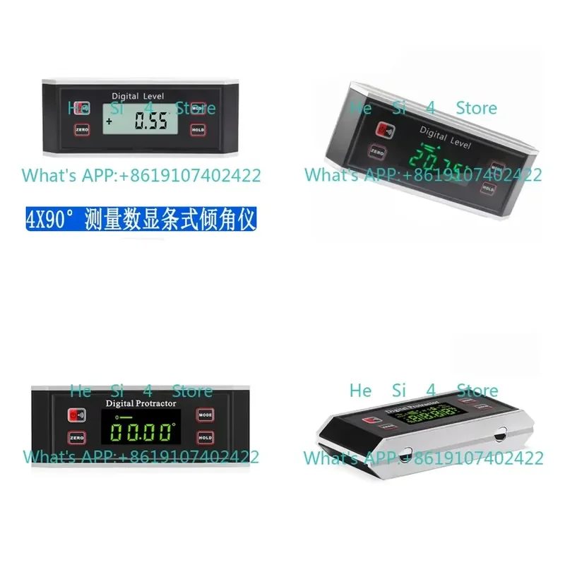 4x90 degree measurement digital strip inclinometer slope meter level meter protractor digital display inclinometer angle