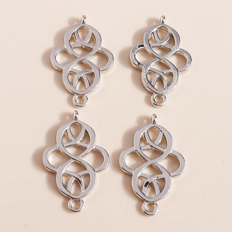 Leslie 10 Stück Vintage-Anhänger in Antik-Silberfarbe für die Herstellung von Ohrringen, Halsketten, Armbändern und Schmuck – Detail 5