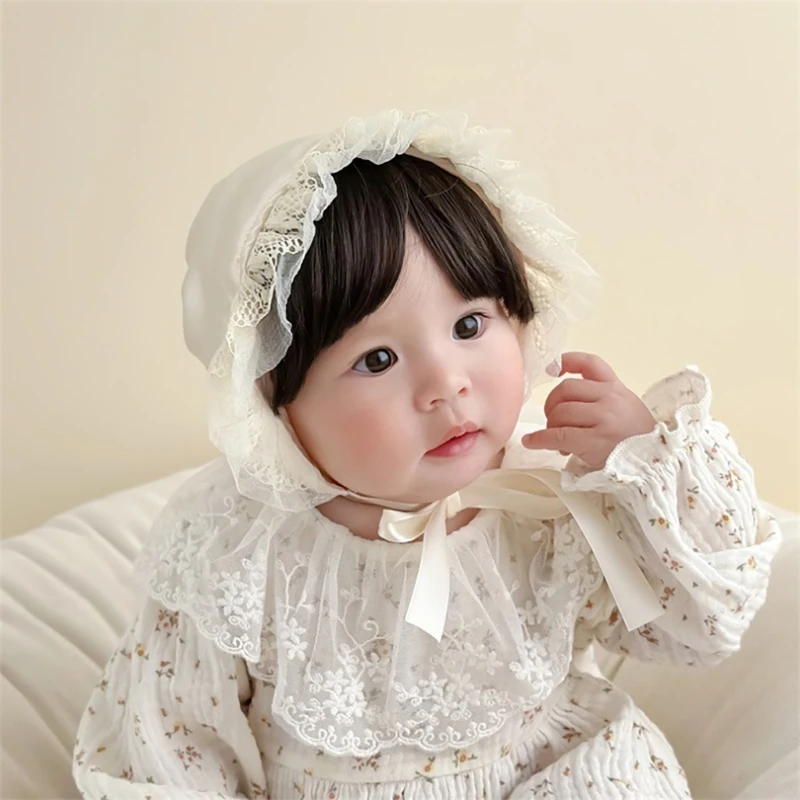 B2EB Soft & Comfortable Infant Hat Breathable Fabric Hat with Adjustment Strap Fashionable Baby Hat Comfortable Wearing Hat