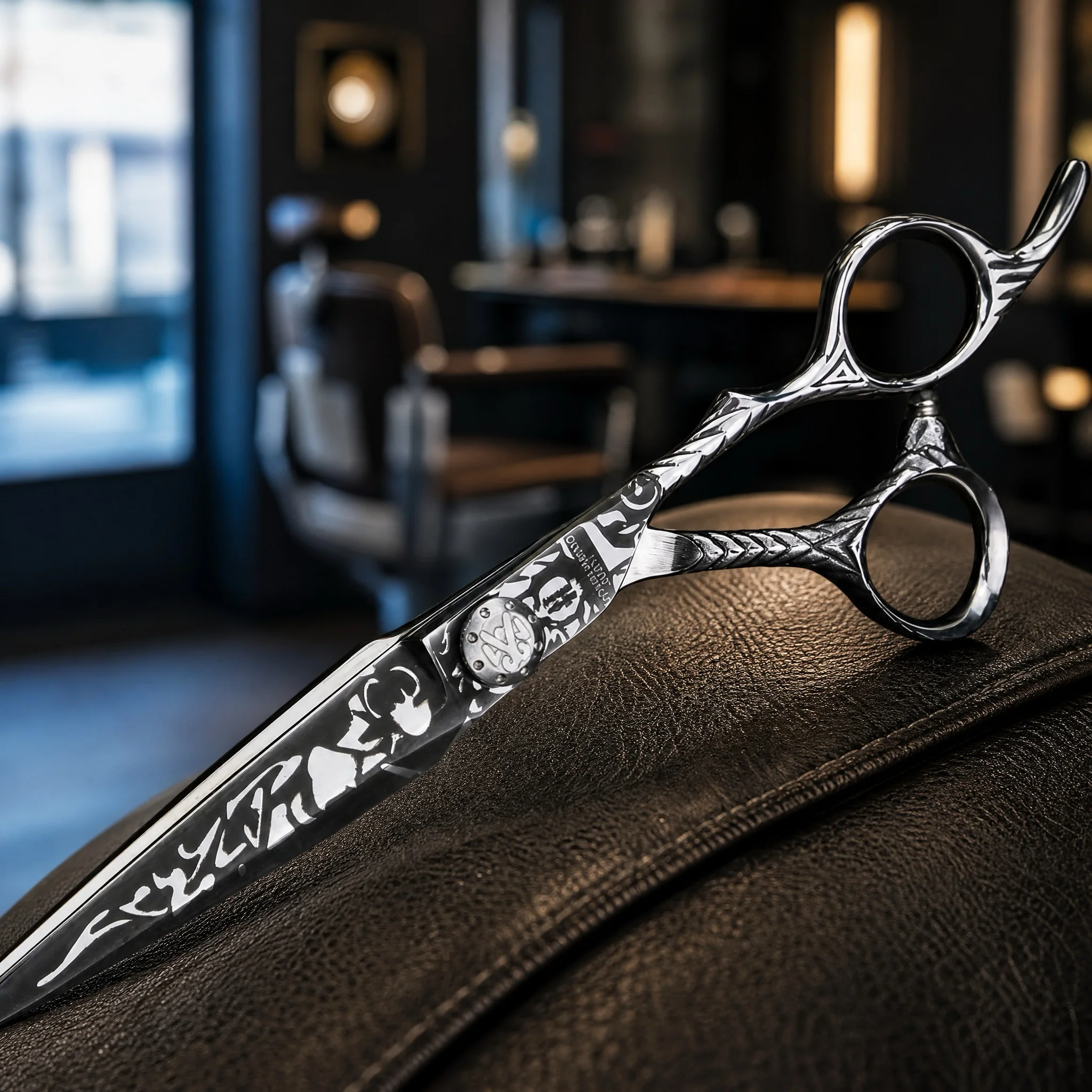 fnlune-タングステン鋼プロフェッショナルヘアサロンはさみカット理髪アクセサリーヘアカット間伐鋏理髪ツールはさみ