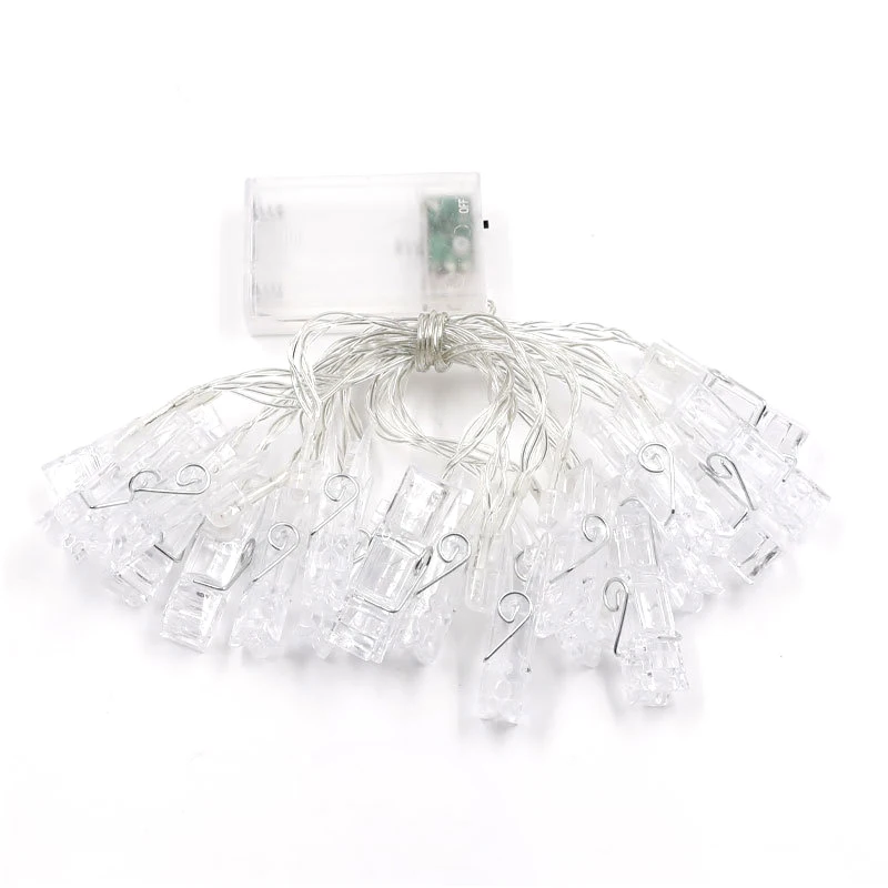 Led Photo Clip String Lights Photo Gallery Photo Wall Decorative Lights Festive Proposal Room Decorated With Small Colored Light