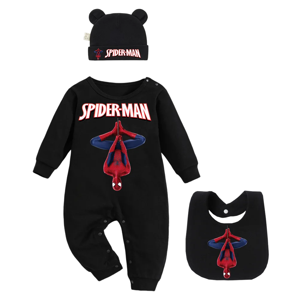 3 Pieces/Set Newborn Baby Cotton Bib Solid Color Hat Kawaii Crawling Suit Baby Hiccup Cloth Set Children's Gift 0-6M view 5