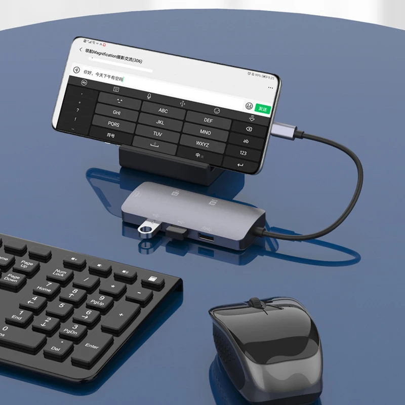 PD شحن نوع-C إلى HDMI محول متعدد الوظائف لرسو السفن 4K @ 30Hz التوصيل والتشغيل USB-C محور لماك OS/ويندوز/لينكس/أندرويد