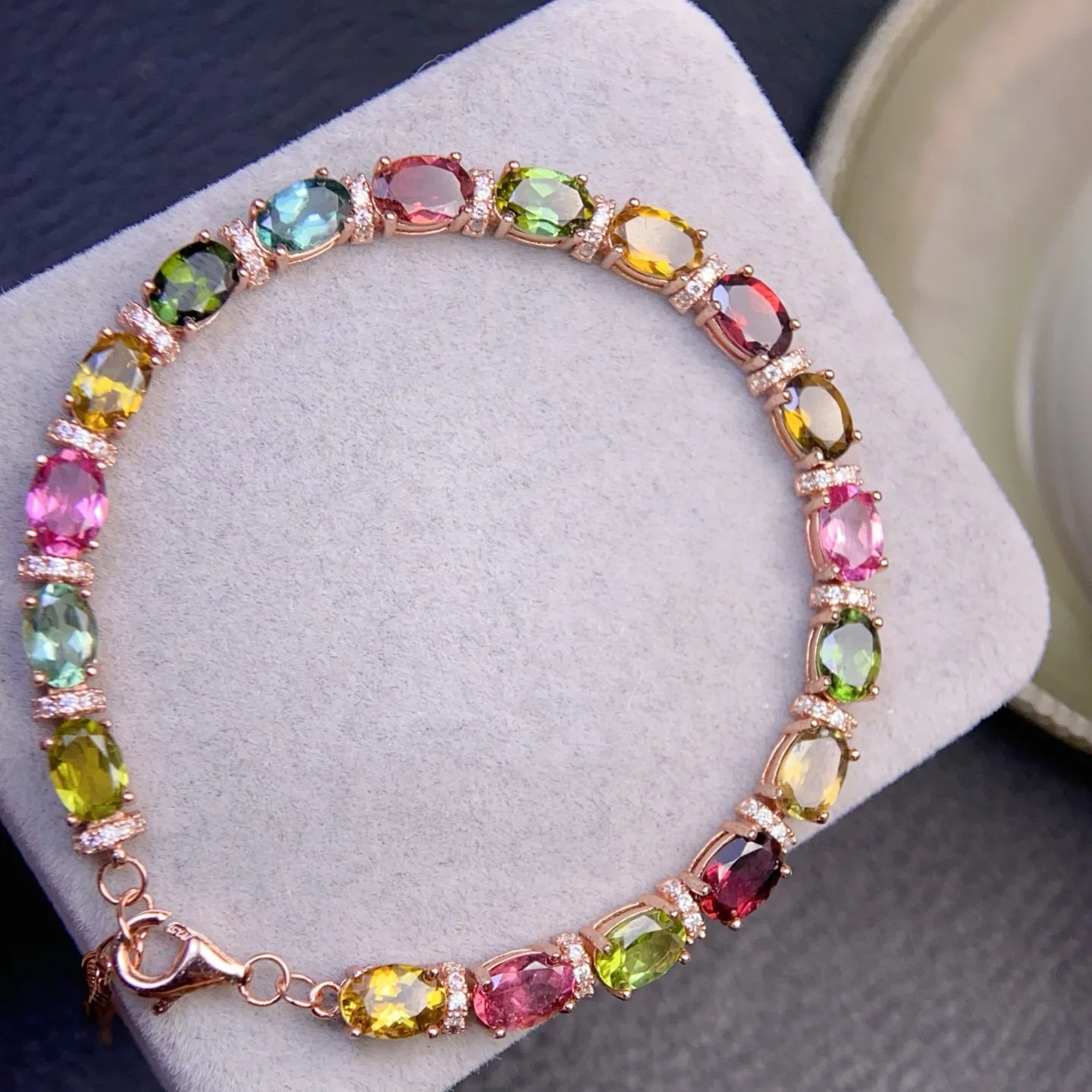 Gelang Perak 925 dengan Turmal - Gemstone Bracelet Healing ulasan dan harga