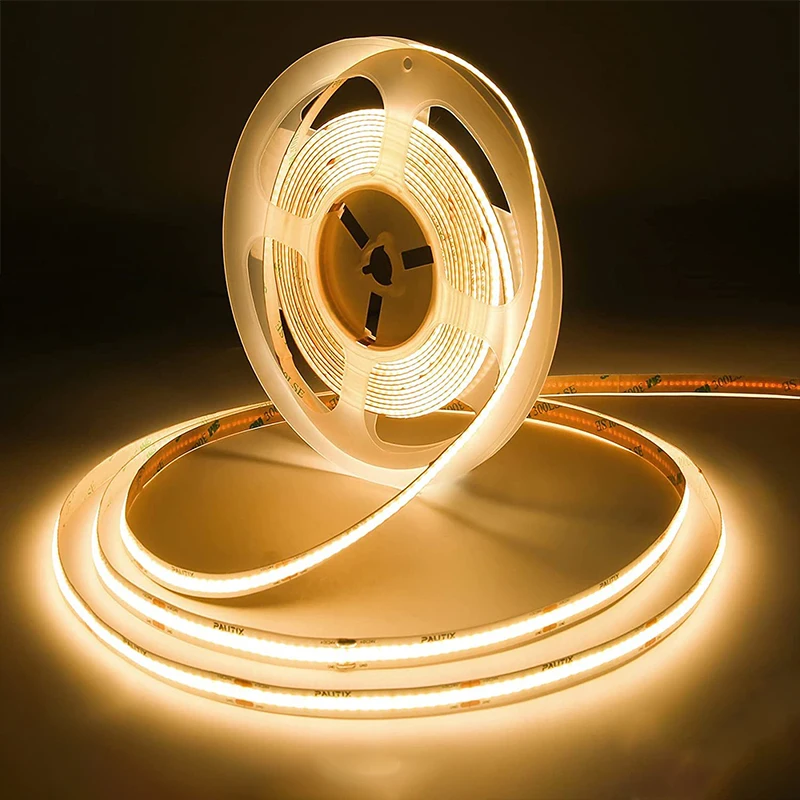 COB LED Strip Light 320LEDs/m 5m/lot 16.4ft High Density Flexible Ribbon Tape 3000-5700K RA90 Led Lights DC12V 24V Home Decor