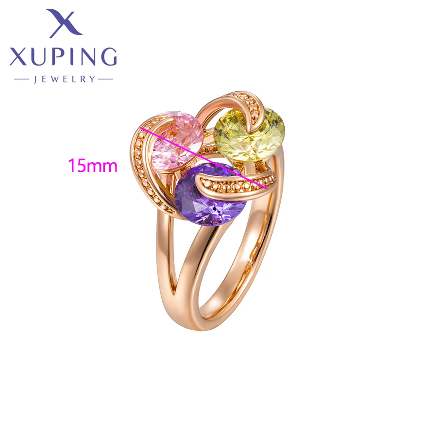 Xuping Jewelry Fashion Charm Trendy Stone Popular Rings for Women Gold Plated Color Gift X000710186