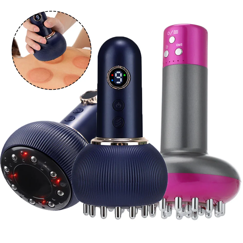 

Electric Wireless Meridians Massage Comb Lymphatic Drainage Machine Body Shaping Brush Heating Scraping Guasha Cupping Tool